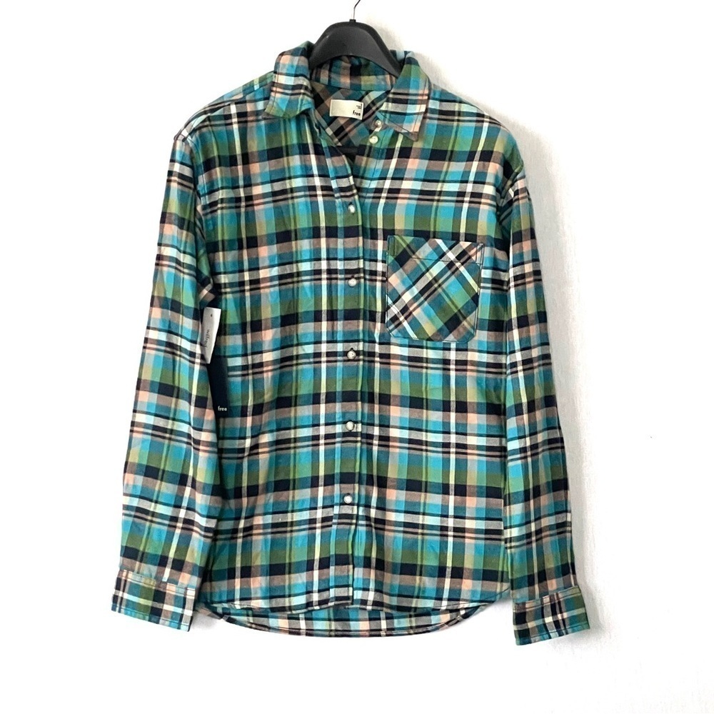 Aritzia Wilfred Free Cotton Plaid Long Sleeves Shirt
